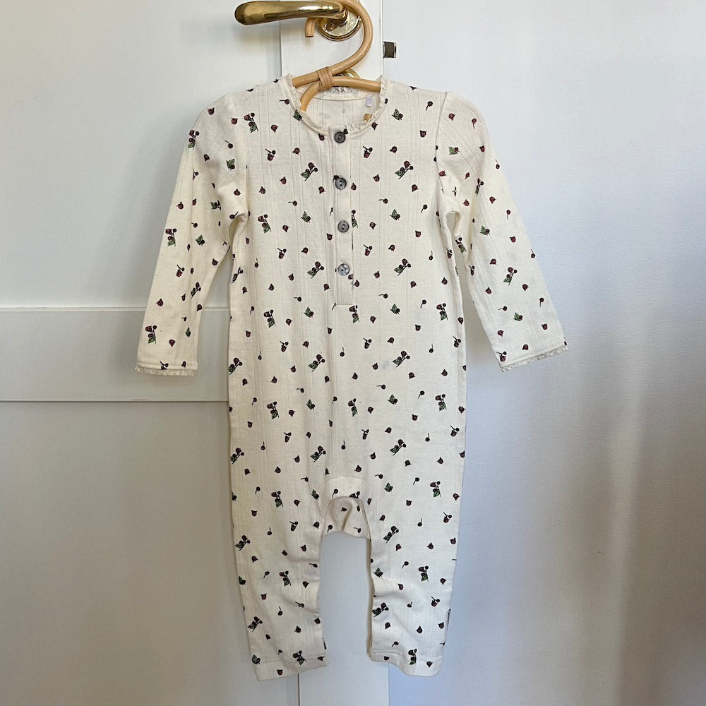 Pointelle onesie - berry