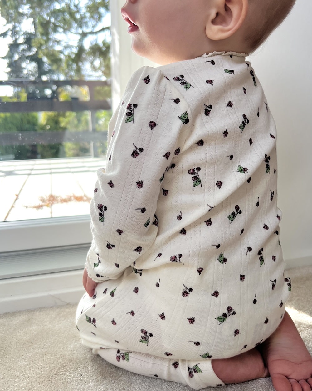 Dots pointelle onesie