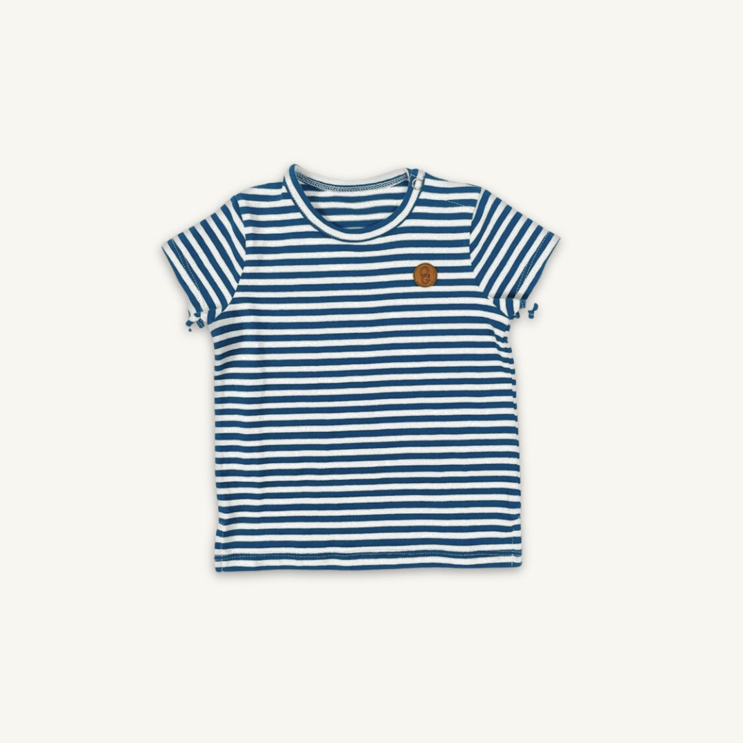 Sailor baby stribet t-shirt - offwhite &amp; blue ocean